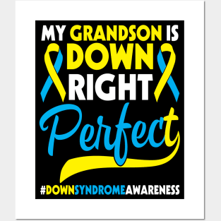 My Grandson Is Down Right Perfect Down Syndrome Awareness Posters and Art